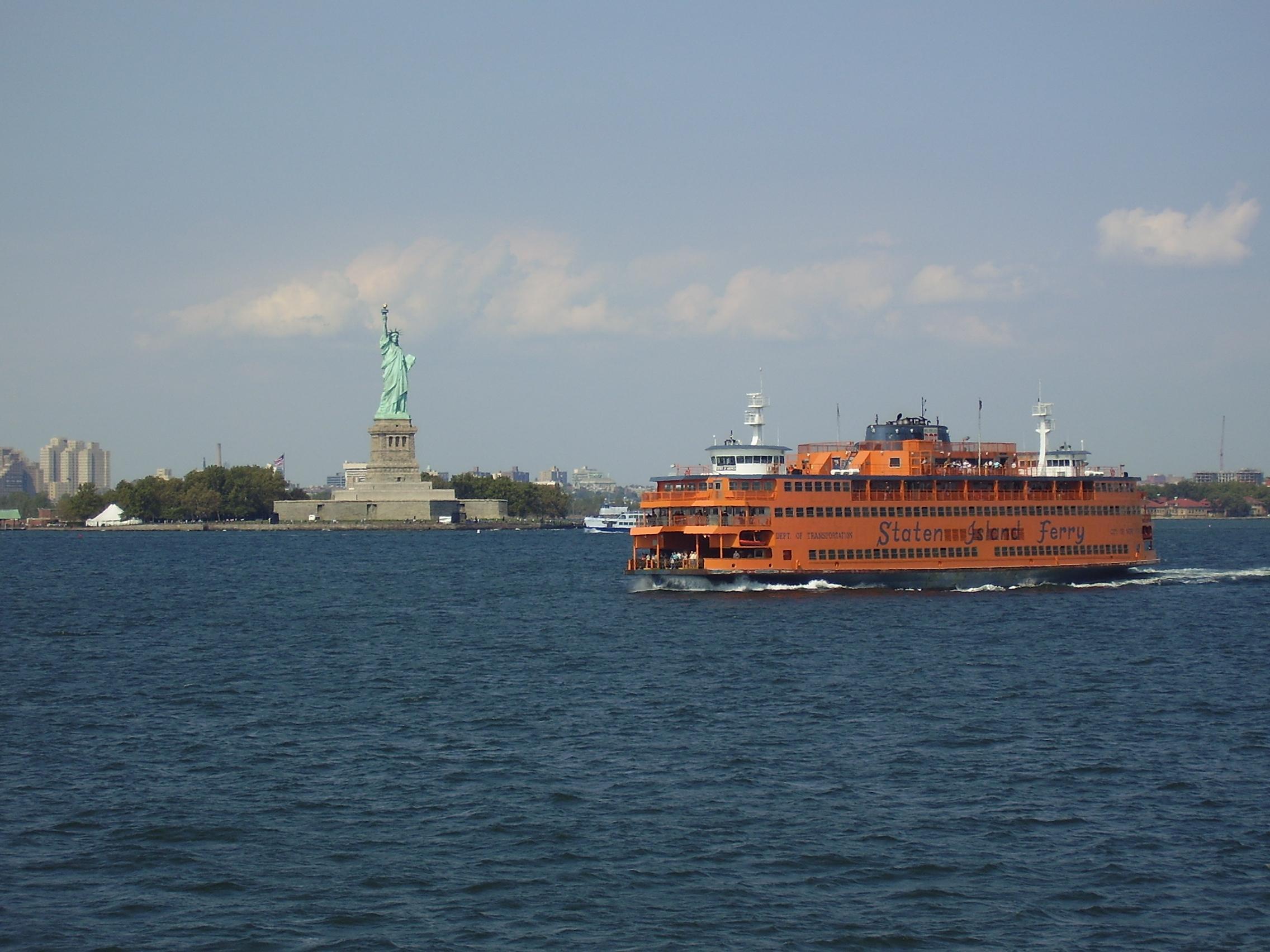 Staten Island ferry and Statue of Liberty